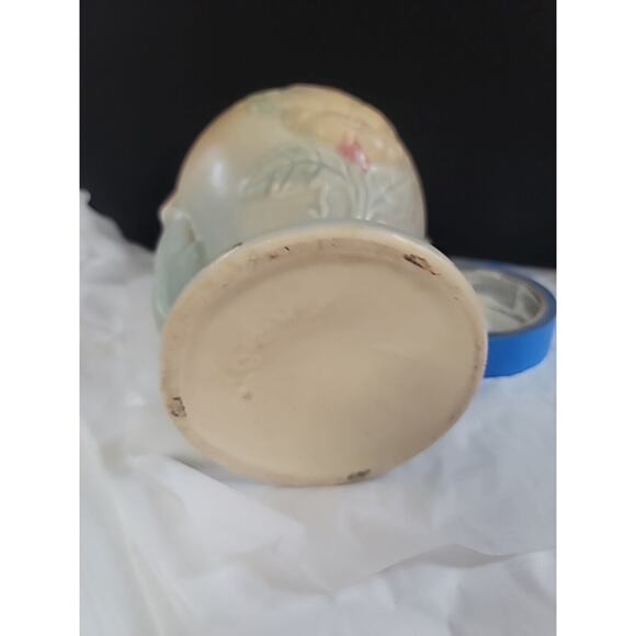 HULL POTTERY PINK AND BLUE 8-1/2 " VASE MAGNOLIA PATTERN # 2 - Picture 5 of 8